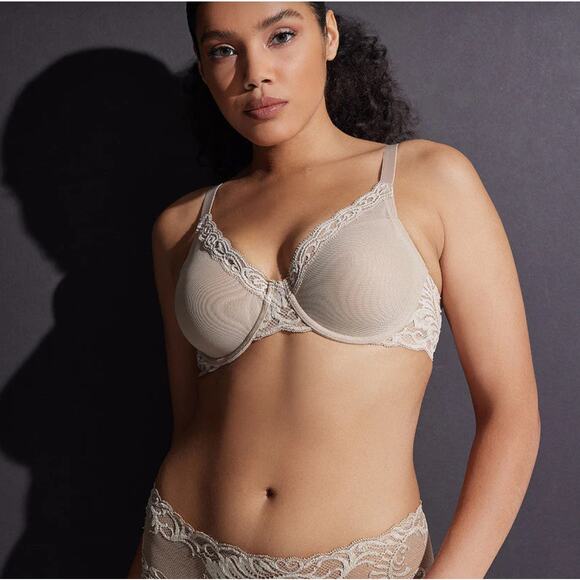 Natori Feathers Full Figure Contour Underwire Bra Cafe 32H NWOT - Picture 2 of 7